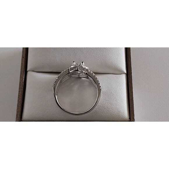 New~3.2 Ct. Genuine Diamond Simulant Oval~Round~Baguette Engagement Ring Sz 8 - Picture 4 of 4